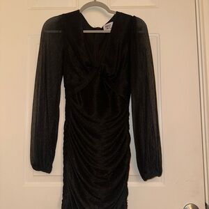 Elegant Black Long Sleeve Dress